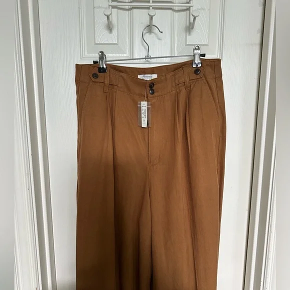 NWT Madewell The Harlow Wide Leg pant in acorn size 8T - Picture 3 of 5